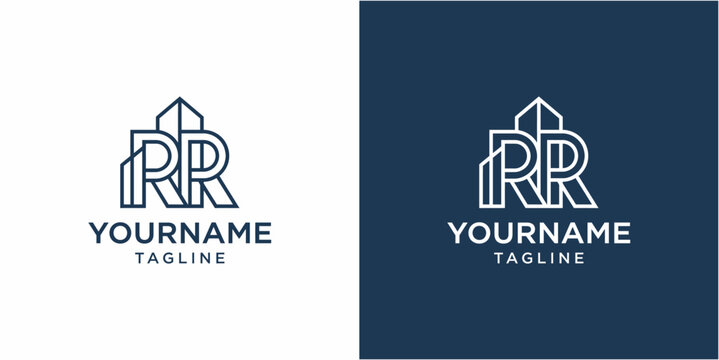 Letter RR logo design template.