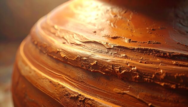 Close-up Macro Texture of Aged Copper Metal Surface with Peeling Paint.