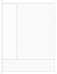 Fototapeta premium Blank Cornell note-taking template with lined sections for writing 