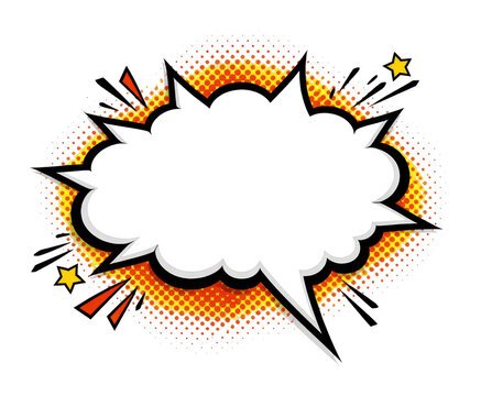 PNG Comic explosion speech bubble illustration.