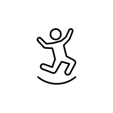 Jumping Person Outline Icon