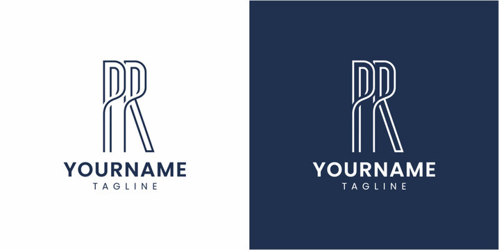 Logo design with letter PP or PR.