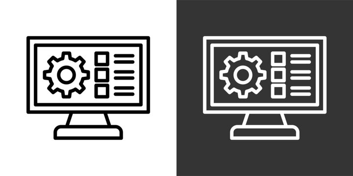 Features Black And White Multiple Style Icon Set Collection Pack Vector Illustration 