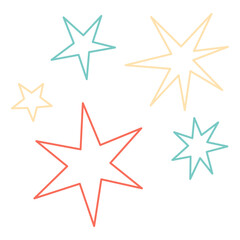 Obraz premium Magic Sparkles Line Art Vector