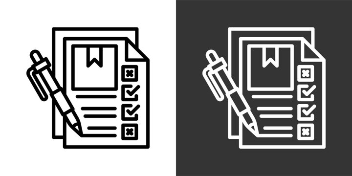 Testing Products Black And White Multiple Style Icon Set Collection Pack Vector Illustration 