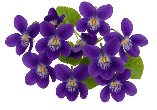 Cluster of purple flowers in bloom