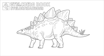 Stegosaurus dinosaur side profile view. © Alif