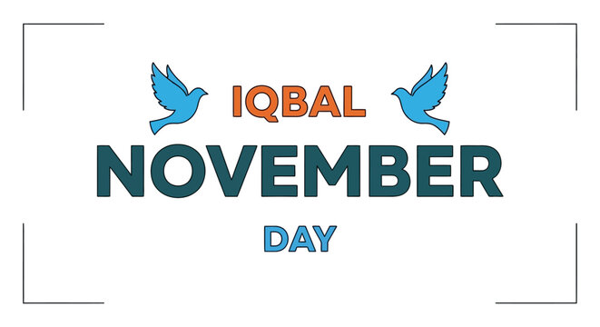 Iqbal November Day Celebration with Blue Birds Design