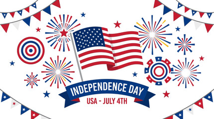 Obraz premium American Flag Independence Day Celebration.