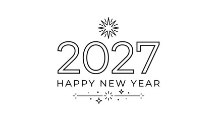 New Year Celebration 2027 with Festive Elements © Panhot