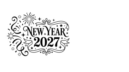 New Year Celebration 2027 with Festive Decorations © Panhot
