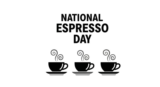 National Espresso Day Celebration with Coffee Cups