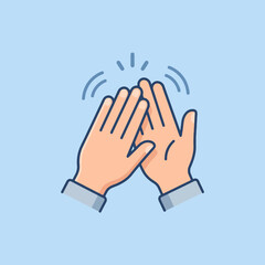 Obraz premium Two hands coming together to perform a high five gesture