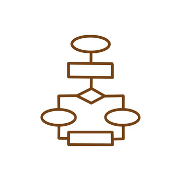 Flowchart Icon for Business Process and Planning