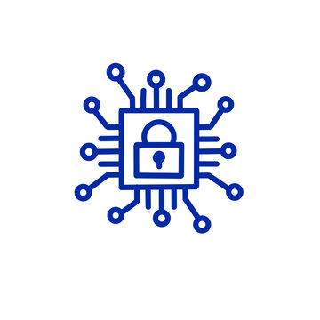 Cyber Security Lock Icon for Data Protection and Digital Safety