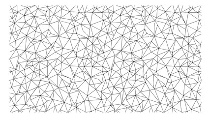 Obraz premium Geometric low poly wireframe background, abstract black and white mesh vector, minimalist plexus network pattern for technology and data design