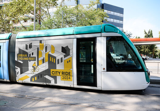 Mockup of Tram Design Shown in Barcelona