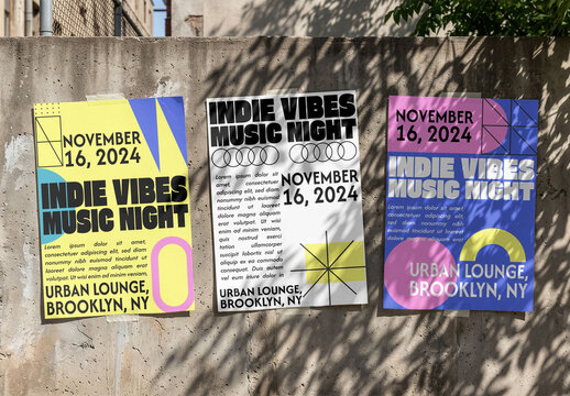 Mockup template of Urban posters