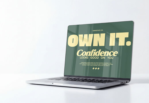 AI Laptop Screen Mockup Template