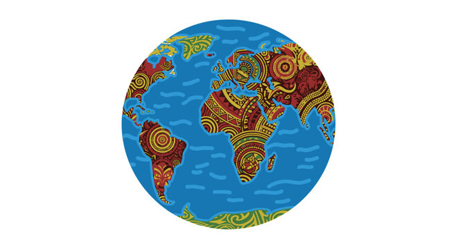 Globe Earth Map Illustration Design.