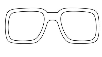 Fototapeta premium Sunglasses Outline Minimalist Line Art Fashion Eyewear Concept