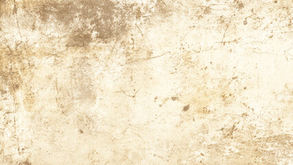 Fototapeta premium Distressed beige textured background with brown stains, scratches, and irregular marks resembling aged parchment or vintage paper