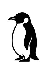Obraz premium Stylized Black and White Penguin Illustration.