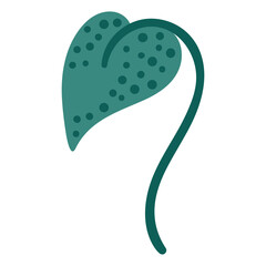 Obraz premium Green leaf png sticker, nature illustration, transparent background
