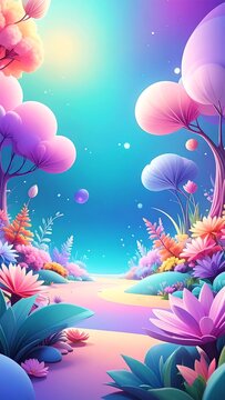 Fantasy Pastel Landscape.