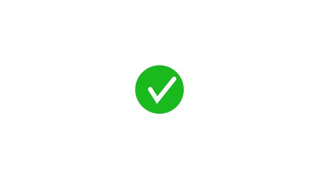 Play button icon animation on circle. video player icon triangle shape button icon animation with white background.4k animation video