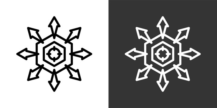 Pivot Black And White Multiple Style Icon Set Collection Pack Vector Illustration 