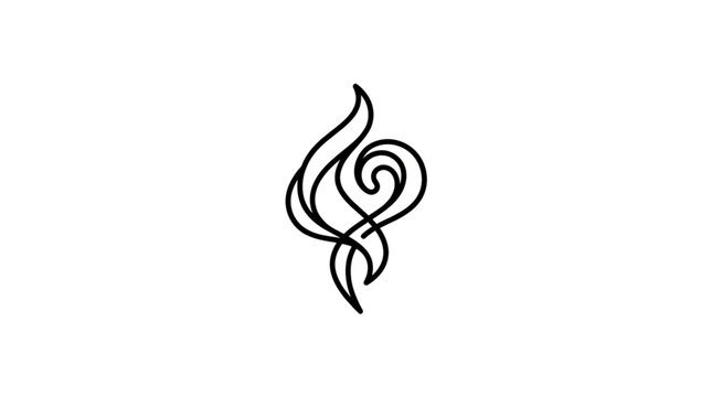 Elegant abstract musical note symbol design.