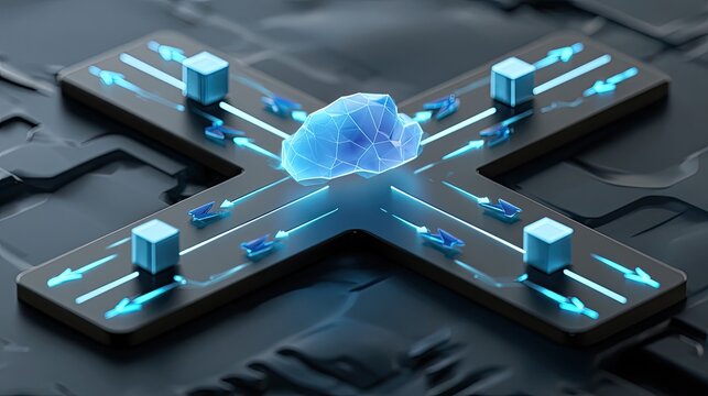 Futuristic digital network converges data from multiple sources to a central core