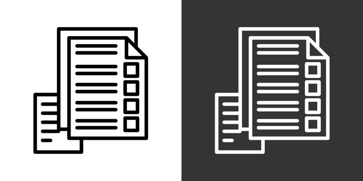 Task List Black And White Multiple Style Icon Set Collection Pack Vector Illustration 