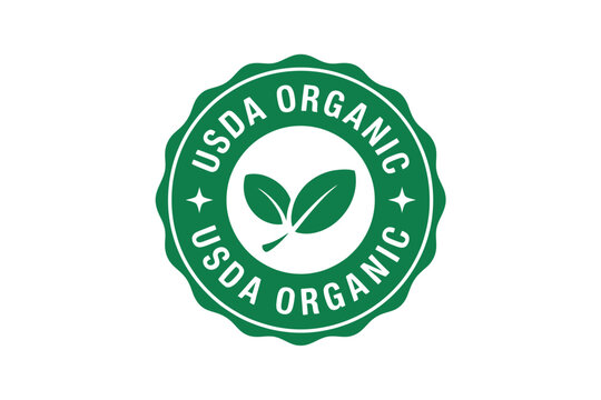 usda organic seal green vector logo certification
