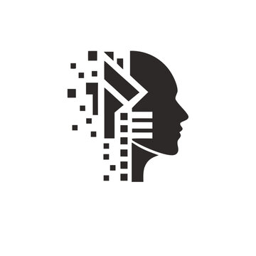 Digital human head with circuit board and data flow