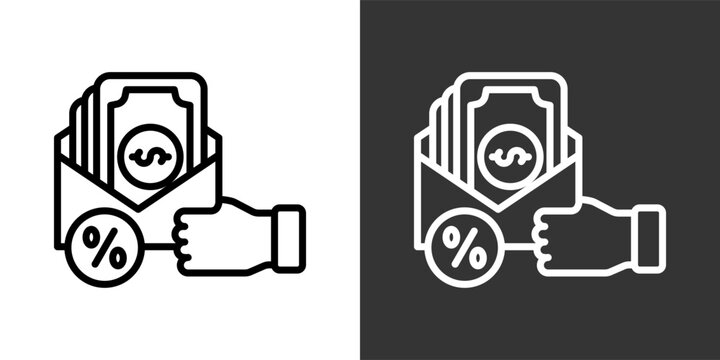 Subsidy Black And White Multiple Style Icon Set Collection Pack Vector Illustration 