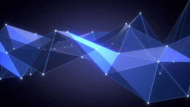 Abstract Morphing Triangular Grid Shape - Modern Technology Background