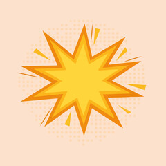 Obraz premium A bright yellow starburst shape on a soft light background