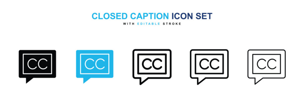 Closed caption icon