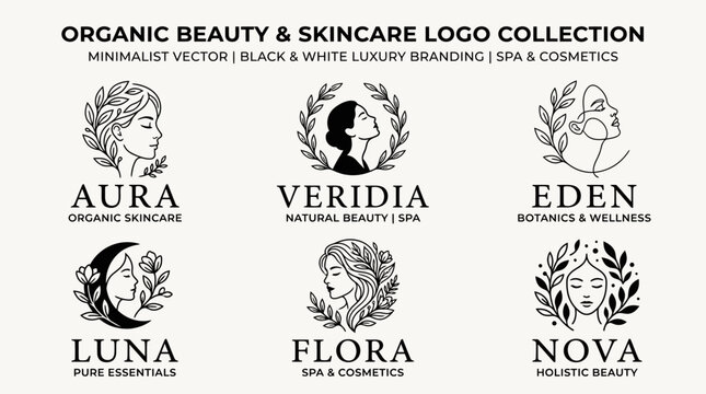 Organic Beauty Skincare Logo Designs.