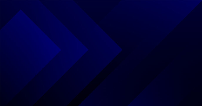 Abstract dark blue geometric background with dynamic arrow shapes and modern gradient design, perfect for technology and business presentations or digital displays