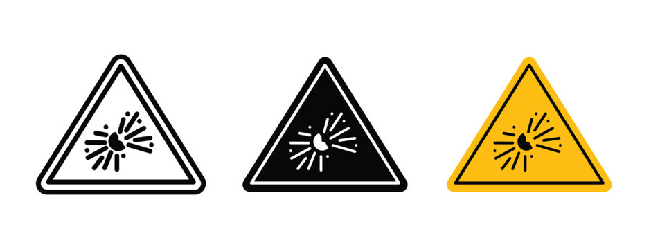 Explosive materials hazard sign