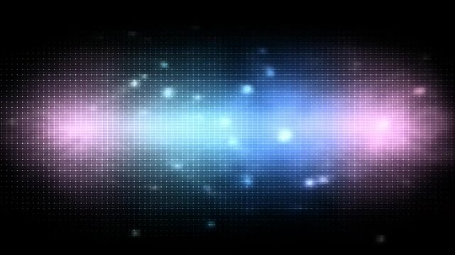 Abstract gradient background with a grid and scattered bright spots