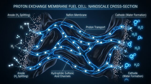 Hydrogen Fuel Cell Proton Exchange Membrane PEM Micro Structure Technology