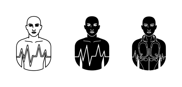 Medical Icons: Heartbeat, Doctor, Cardiology Symbols