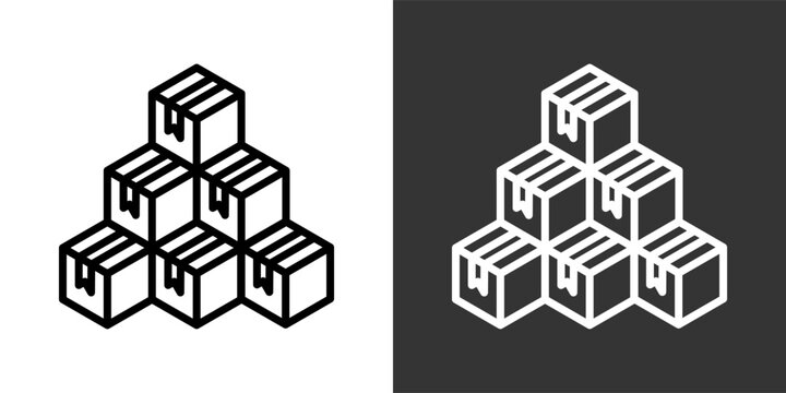 Stock Black And White Multiple Style Icon Set Collection Pack Vector Illustration 
