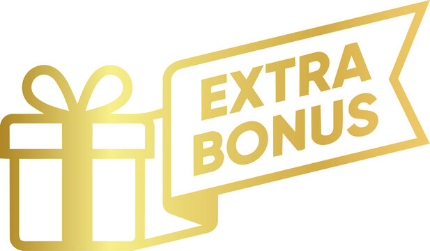 Golden Exclusive Extra Bonus Badge and Premium Gift Label