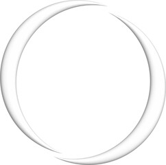 입체-3D-원형 테두리-달-초승달-틀-프레임-우주-흰색-비어있는-글상자-테두리 © Moon