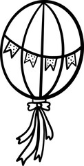 Fototapeta premium Hand Drawn Festa Junina Balloon Illustration